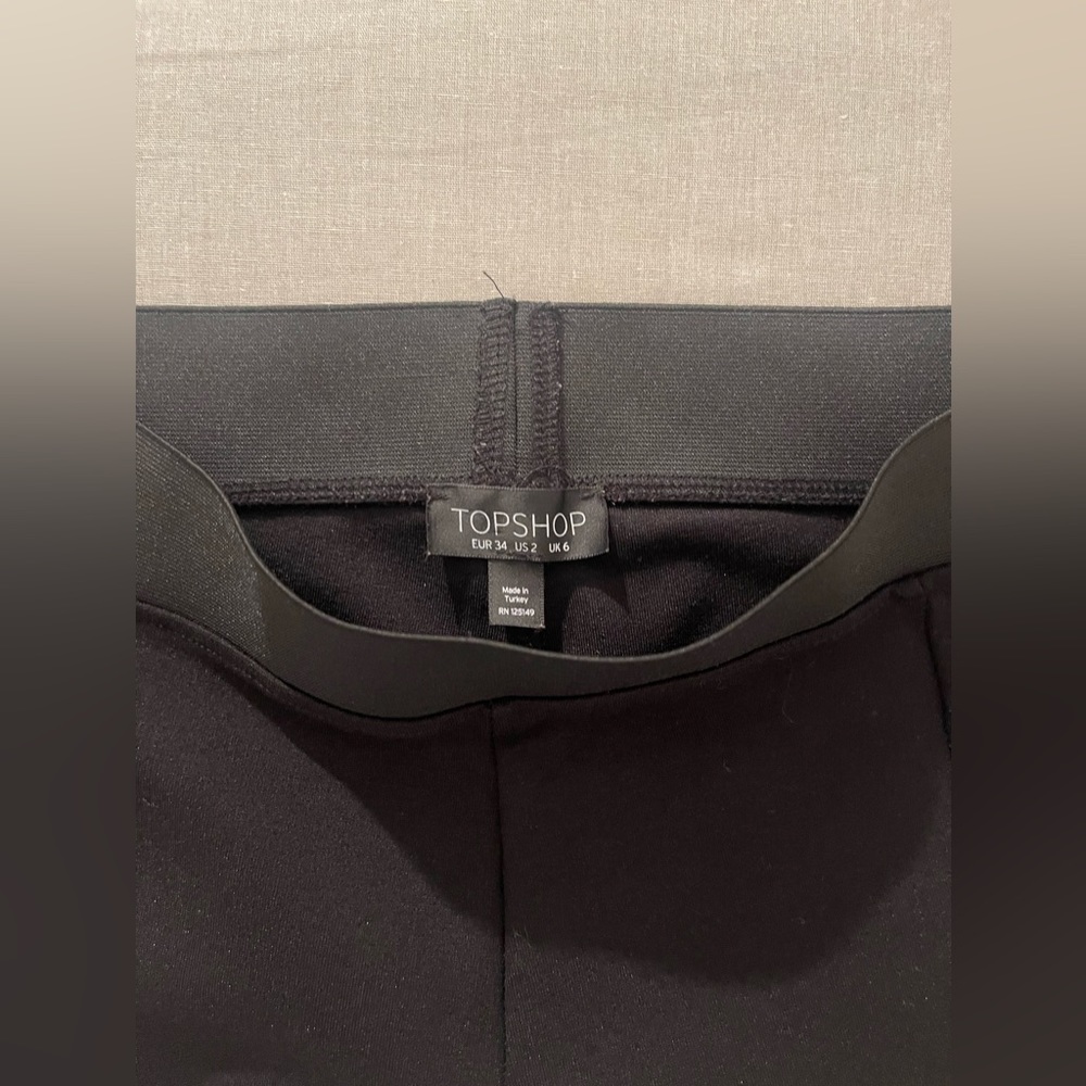 Women’s TOPSHOP Black Biker Knee Ponte Leggings! - Picture 4 of 8